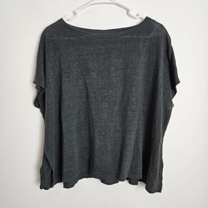 Eileen Fisher Bluse Damen Gr. S eckiges Oberteil kastig 100% Bio Leinen minimalistisch - Bild 1 von 7