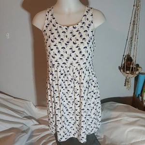 Prendisole donna smanicato vecchio navy taglia med blu navy e bianco modello uccellino - Foto 1 di 13