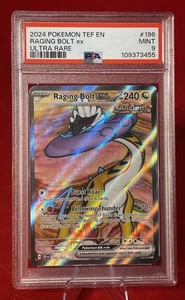 RAGING BOLT EX 2024 Pokemon Fuerzas Temporales ULTRA RARO 196/162 PSA 9 COMO NUEVO - Imagen 1 de 3