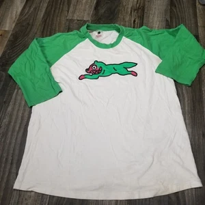 Billionaire Boys Club Eiscreme Shirt 3/4 Arm grün weiß verfärbte Gruben XL - Bild 1 von 16