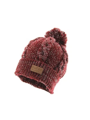 Cable Pom Pom Puño Gorro Unisex Granate Grueso Cálido Tejido Invierno Sombrero por Espalda 40 Foto 1 de 4