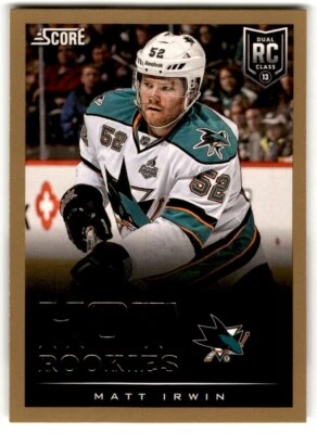 Matt Irwin 2013-14 Score Gold Hot Rookie #618 San Jose Sharks - Image 1 of 2
