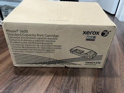 Genuine OEM Xerox 106R01370 Black Toner Phaser 3600 106R1370 New Open Box - Image 1 of 4
