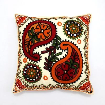 Suzani Handmade Home Decor Pillow Shams Couch Multi color Cushion Cover Di - Image 1 of 4