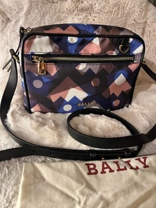 100 % authentische mehrfarbige Bally Nylon & Leder Umhängetasche - neu mit Staubbeutel - Bild 1 von 5