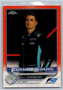 2022 Topps Chrome F1 Future Stars Orange Wave Logan Sargeant /25 - Picture 1 of 2