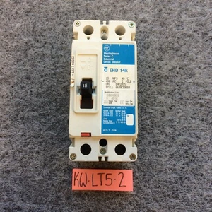 WESTINGHOUSE EHD 14K EHD2015 15 Amp 2P 480Vac Circuit Breaker *Ships Fast** - Picture 1 of 12