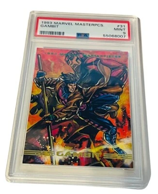 Marvel Masterpieces Comic Card Sky Box 1993 PSA 9 MINT Gambit X-Men #31 Sentinel - Image 1 of 3
