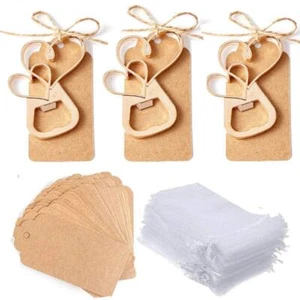 Awtlife Lot de 30 ouvre-bouteilles en forme de cœur avec cartes d'étiquette - Zdjęcie 1 z 5