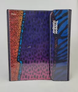 Trapper Keeper - Vintage Retro Style Portfolio Binder Animal Print WITH FOLDERS - Picture 1 of 13