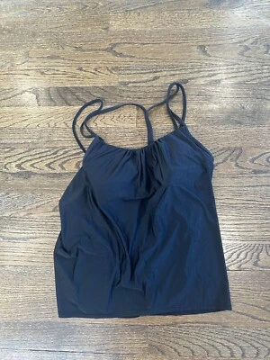 Lululemon Athletica No Limits Top Black Sports bra Size 6 Racerback Tank L 0961 - Image 1 of 4