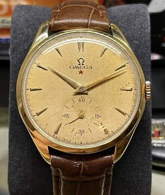 Extreamly RARE Vintage Omega Gilt RedStar 18k Solid YellowGold 38.mm Jumbo Large - Image 1 of 4