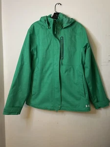 Under Armour Womens Storm ColdGear Infrared Shield Hooded  Zip Jacket Green L - Picture 1 of 7