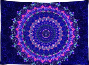 Mandala Tapisserie Wandteppich Wandbehang Indisch Boho Hippie Deko 200 x 150 cm - Bild 1 von 7