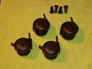 Four Pack- 2inch Swivel Casters Wheels 8mmx28mm Stem With Breaks - Picture 1 of 6