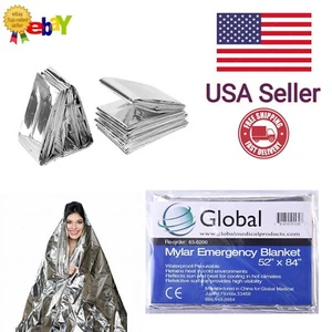 Mylar Emergency Blanket Thermal, Survival, Safety, Insulating Heat - 84" X 52" - Picture 1 of 10