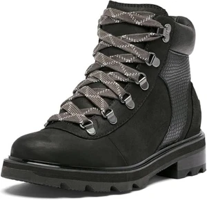 Sorel Womens Lennox Hiker Waterproof Boots - Black, Size 7.5 US - Picture 1 of 12