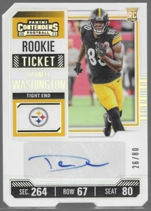 Boleto de novato Panini Contenders Darnell Washington 2023 talón automático/80 Steelers - Imagen 1 de 2