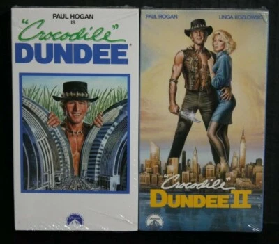Crocodile Dundee 1 and 2 on VHS 1986 and 1988 Both Brand New Sealed - Image 1 of 4
