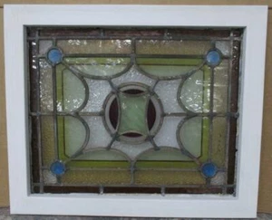 "VIDRIERO VICTORIANO ANTIGUO INGLÉS PLOMO Colorido Geo 19.5"" x 16.25" - Imagen 1 de 3