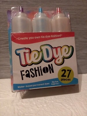 Tie Dye Creations Design Kit 3 Vibrant Fabric Dyes Kids 10+ Fashion Art Gift Set - Image 1 of 4
