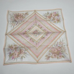 Kreier Signiertes Designer Taschentuch Taschentuch Taschentuch Rosa Blumen Baumwolle Neu  - Bild 1 von 4