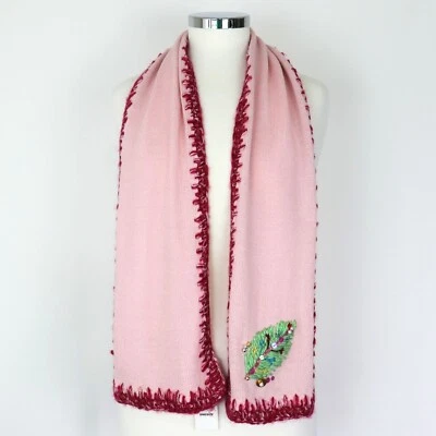 Antiguo calentador de cuello bufanda rectangular tejido azul marino para mujer vacaciones 8,5" x 54" nuevo con etiquetas Foto 1 de 4