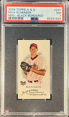 2008 MAX SCHERZER Topps A & G Mini #297 PSA 7 NM RC - Image 1 of 2