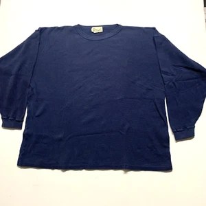 Camisa Eddie Bauer Vintage Térmica Waffle Manga Larga Azul Marino Años 90 XL Para Hombre - Imagen 1 de 8