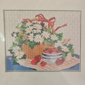 NIP Vintage Dimensions Needlepoint Kit Basket of Daisies #2309 Karen Avery 1986 - Picture 1 of 6