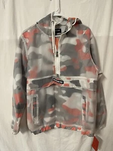 Members Only Camo See-Through Popover Waterproof Hooded Anorak Jacket Men's M - Picture 1 of 3