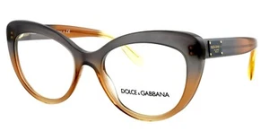 New DOLCE & GABBANA DG3255 3074 51mm Gray Cat Eye Eyeglasses Frames Italy - Picture 1 of 7