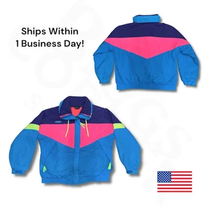 Vintage Columbia Ski Snow Jacket Women’s XL Colorful Layered Hood Zip Pockets - Picture 1 of 16
