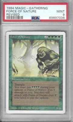 1994 Magic The Gathering MTG Force of Nature PSA 9 Revised - Image 1 of 2