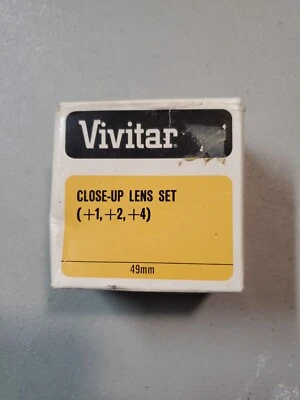 Vivitar 49 mm close up lens set of 3 +1, +2 & +4 - Image 1 of 3