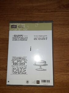 STAMPIN' UP! "BIG DAY" CLEAR SET OF 5. FUN BIRTHDAY STAMPS Retired