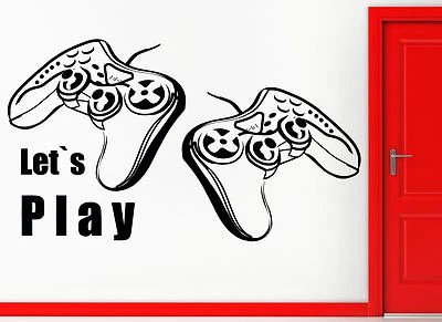 Pegatinas de Pared Vinilo Calcomanía Videojuegos Let`s Play Playstation Decoración (z2215) Foto 1 de 3