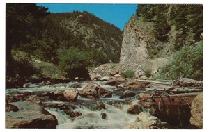 Postcard Rapids Big Thompson Canyon near Estes Park Colorado Larimer County - Picture 1 of 2