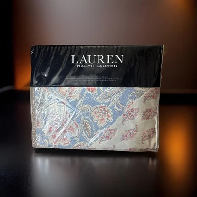 Ralph Lauren COSIMA FLORAL Juego de Edredón Completo/Queen (3 Piezas) Rosa Azul Multi REVERSIBLE Foto 1 de 4