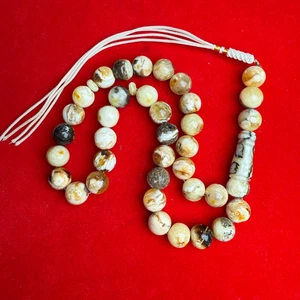 Perline preghiera ambra islamica Tasbih Misbaha 33 rosario musulmano 12,5 mm 41,5 g - Foto 1 di 3