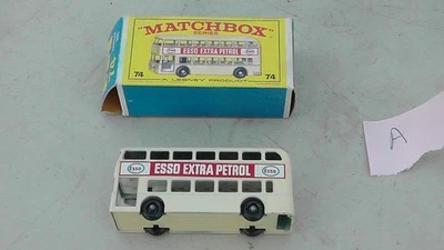 MATCHBOX LESNEY No74 DAIMLER BUS w/ ORIGINAL BOX,  Esso Ad, Excellent Condition - Image 1 of 4
