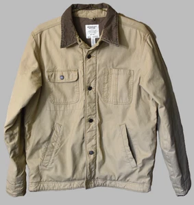 Vintage American Eagle Jacke Herren LG Steppfutter Chore Barn Coat Cordkragen - Bild 1 von 16