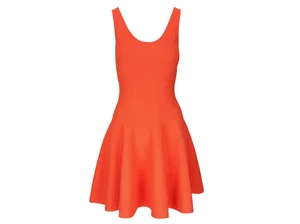 Vestido Akris Punto Coral Intarsia Ajuste y Acampanado Talla 8 - Imagen 1 de 5