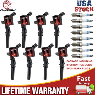 8x Bobina de encendido + Bujía de iridio para Ford F150 2000-10 4,6/5,4 L DG508 SP479 Foto 1 de 4