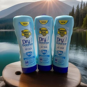 Banana Boat Dry Balance SPF 30+ Lotion 6 Oz Discontinued 2016 Fresh&Dry Pkg Of 3 - Picture 1 of 5