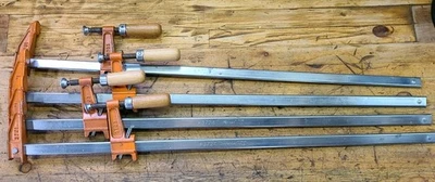 (4) Abrazaderas de barra de madera Jorgensen 3724 - Capacidad 0"- 24" - Excelente estado EE. UU. Foto 1 de 4