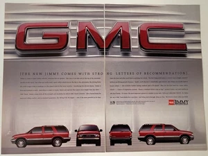 1994 GMC Jimmy Truck Two Page Print Ad SUV Strong Letters Recommendation - Picture 1 of 3