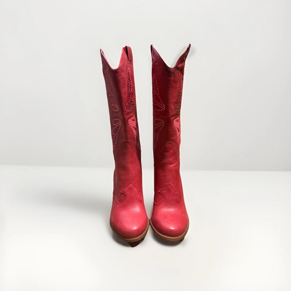 Jessica Simpson Caralee Women's Leather Western Boot Round Toe, Size 8.5 - Image 1 of 3