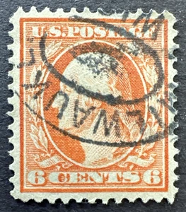 US 1909 Scott 336 Used Stamp Perf 12 Milwaukee, WI Cancellation 6c Washington - Picture 1 of 2