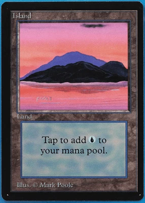 Island (C Dark Purple) Beta NM Basic Land MAGIC MTG CARD (ID# 507459) ABUGames - Image 1 of 2